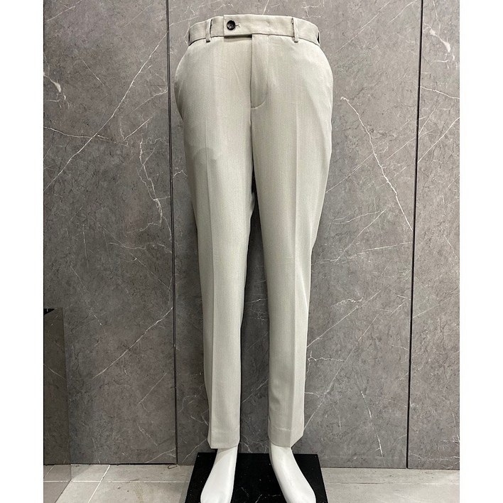 리버클래시 25S/S 베이지 베이직 슬림핏 스판 캐주얼 셋업 슬랙스 (LLS27504)_DG