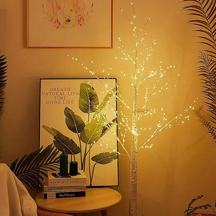 LED 와이어 조명 장스탠드 엘라 크리스마스 트리 자작나무 조명 인테리어 1.5m EWT150