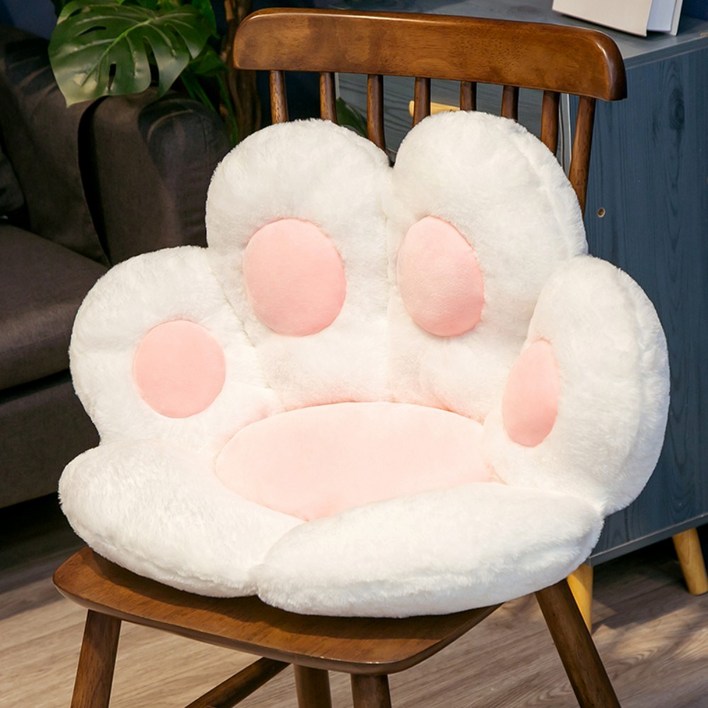 고양이 발바닥모양 컴퓨터 책상 캐릭터 의자 사무실 방석