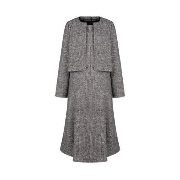 크로커다일 레이디 자켓 레이어드한듯한 미디 기장 원피스 CLDWOP101 2836209