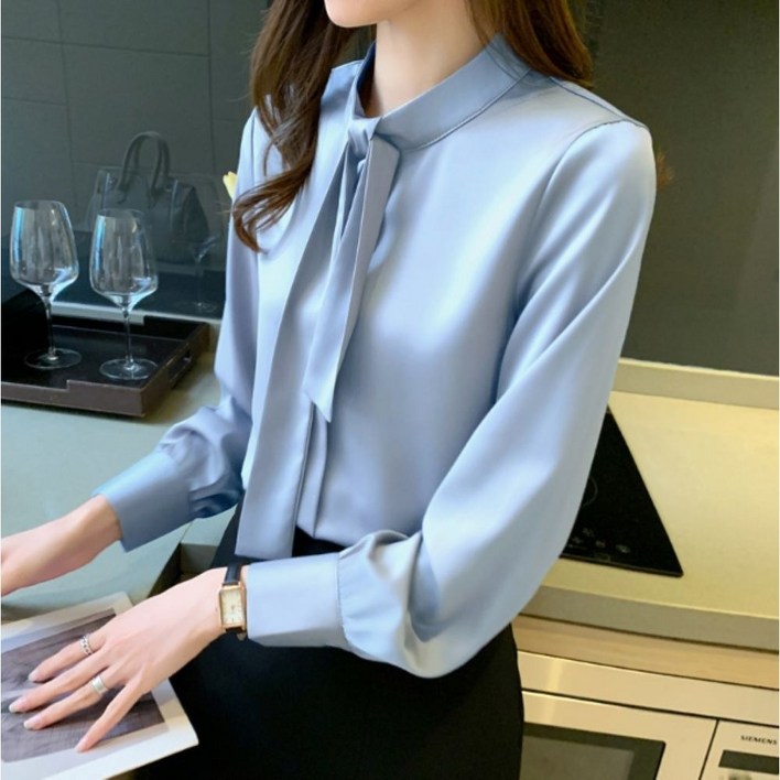 카이씨 여성 블라우스 구김없는 셔츠 링클프리 옥스퍼드 컴포트핏 카라 정장 셔츠 난방 긴팔