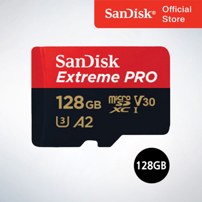 샌디스크코리아 공식인증정품 마이크로 SD카드 익스트림 프로 QXCD 128GB SD 아답터 포함