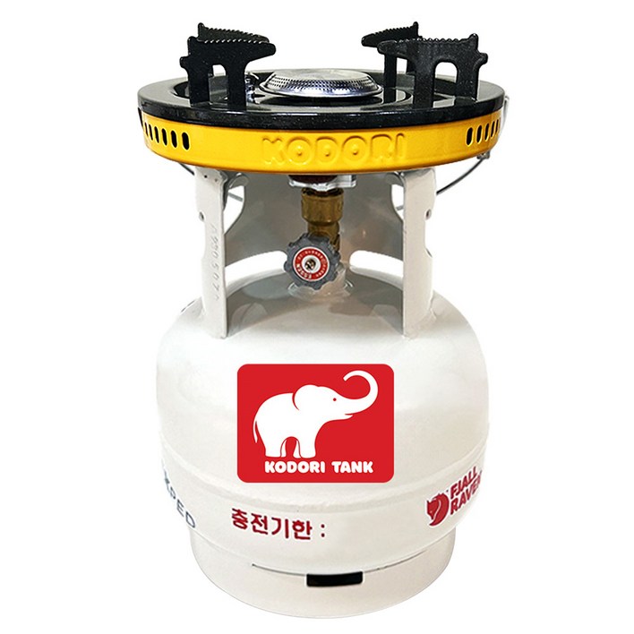 화력조절 해바라기버너 코돌이탱크 LPG 3kg 고화력 버너세트, 3kg코돌이버너옐로우, 1세트