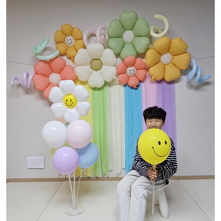 꽃풍선 파티스트리머 생일파티 어린이집 학교 입학식 풍선 포토존 장식 세트 꽃풍선 파티스트리머 생일파티 어린이집 학교 입학식 풍선 포토존 장식 세트