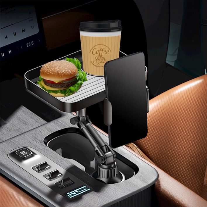 FIODAY 3in1 차량용 컵홀더 트레이 테이블 거치대