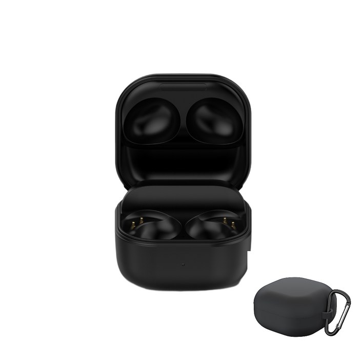 핀흔 Galaxy Buds2 Pro 갤럭시버즈2 프로 충전 케이스 SM-R510 호환+케이스 증정, 블랙, 1개