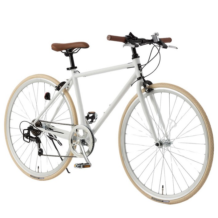 SUWIT 700C 하이브리드 자전거 성인용 출퇴근용 시마노 변소기 경량 프레임 700Cx28C타이어, 화이트WHITSILVER, 1개, 54cm