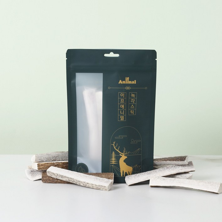 이프애니멀 녹각스틱 강아지껌 오래먹는간식 치석제거 개껌 사슴뿔 3스틱