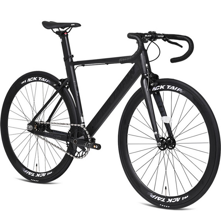 2025 블랙타이판 경량 알루미늄 에어로 픽시자전거 와프 700C 완조립, 1개, 170cm, 와프 520 매트블랙