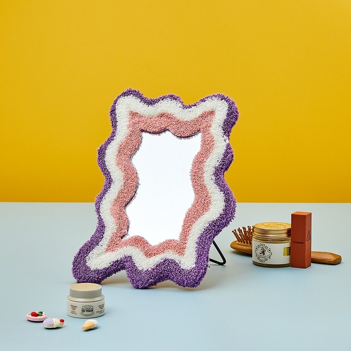 모던하우스 물결 터프팅 거울 퍼플FA2823012