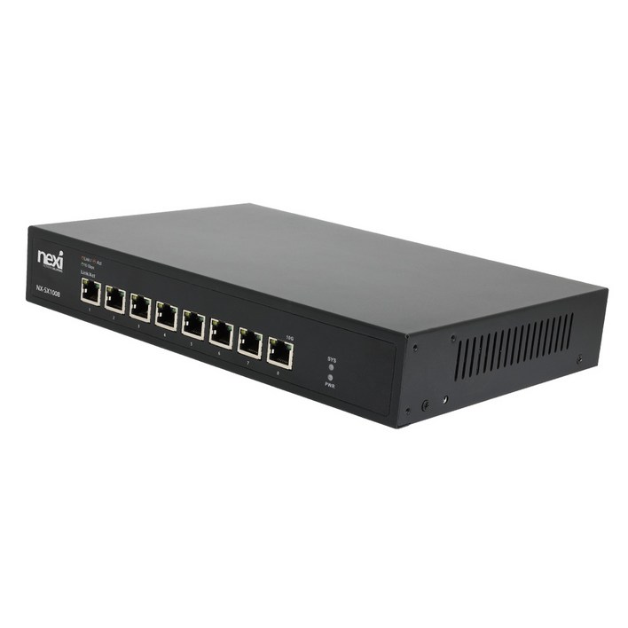 넥시 NX1405 기가비트 10G 8포트 스위칭 허브 NX-SX1008 리얼텍칩셋 160Gbps스위치용량