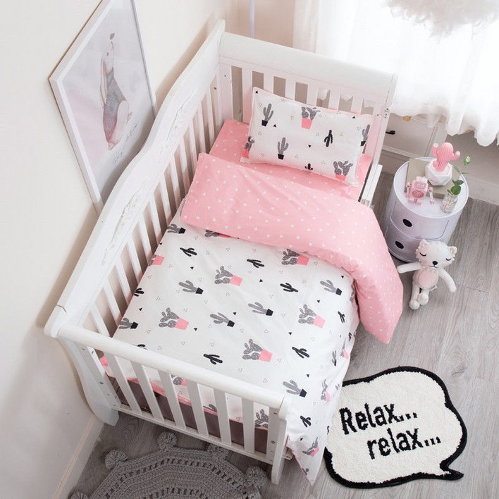 면 이불 커버 유치원 싱글 120 150 은 맞춤형 만화 아기 침구 이불 커버