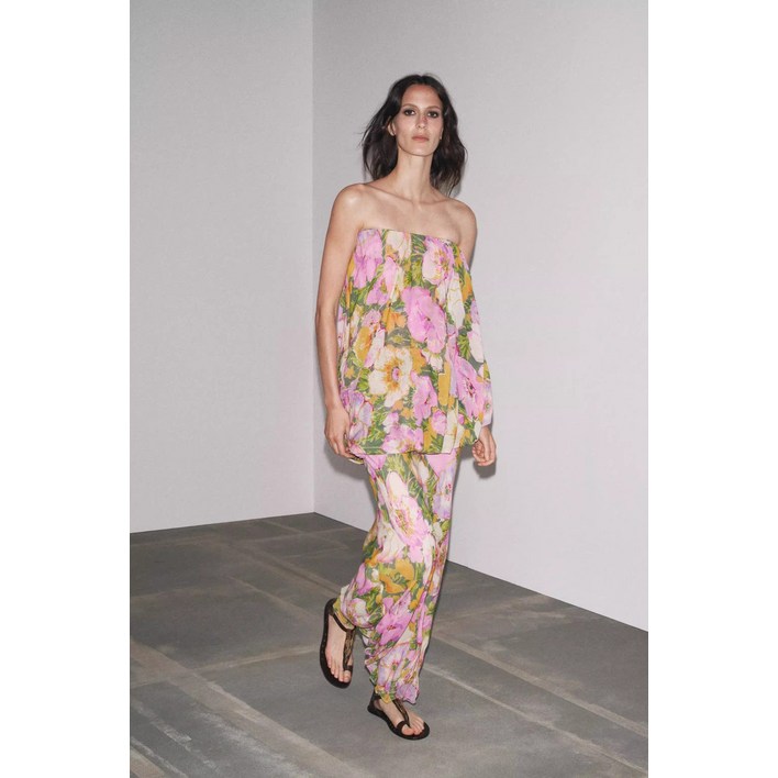 5Y72839 ZARA 여자신상 린넨 플라워 탱크탑 원피스 패션 비치원피스 3771107