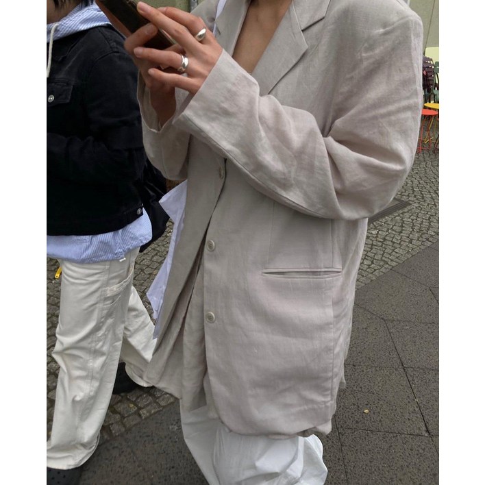런던플랏 린넨 하프 자켓 3color 25SS
