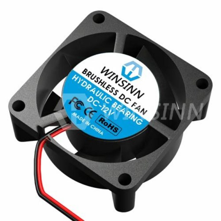 WINSINN 2510 유압 듀얼 볼 베어링 브러시리스 냉각 선풍기 DC 5V 12V 24V 25x10mm 2 핀