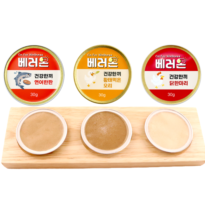 베러온 고양이 습식사료 미니캔 프리미엄 주식캔, 36개, 30g, 닭+연어+오리