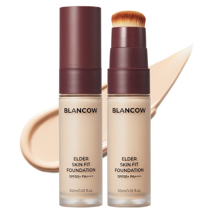 블랑카우 엘더 스킨핏 파운데이션 30ml SPF50+ PA++++, 핑크베이지(21호), 2개