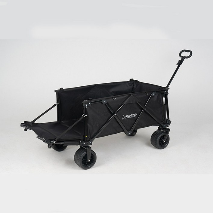 판매1위 안델센 V3 울트라 캠핑 웨건뒷문개방형 3종 컬러 출시 광폭타이어 바퀴분리 세척, 3단핸들, 저소음 , 견고성 강화, 블랙, 1개