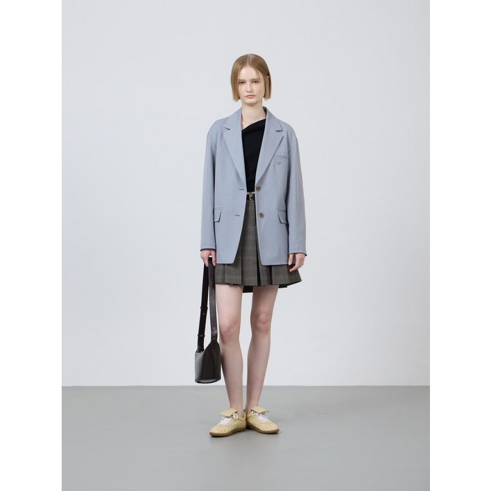 쥬크 ZOOC 드롭 숄더 싱글 브레스티드 자켓Z251MSF004 682597