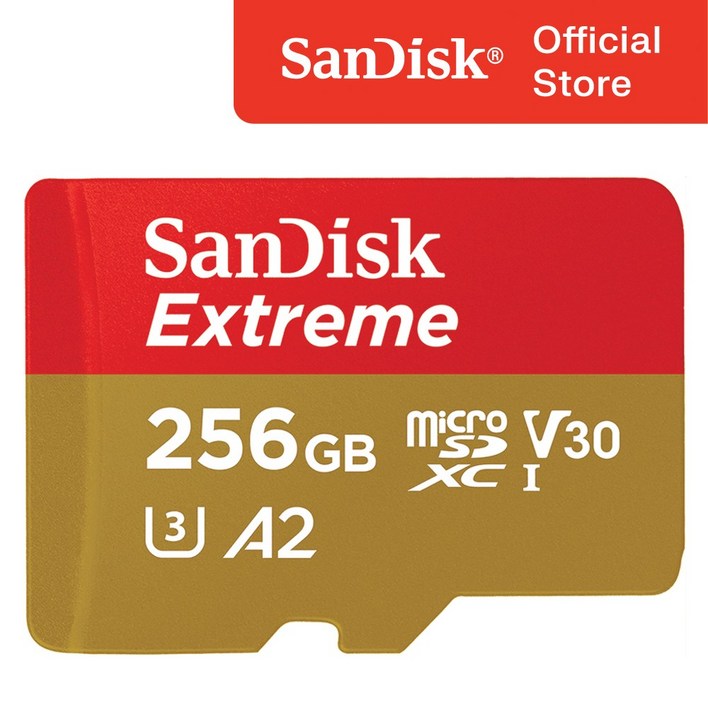 샌디스크 익스트림 마이크로 SD 카드 / 메모리 케이스, 256GB