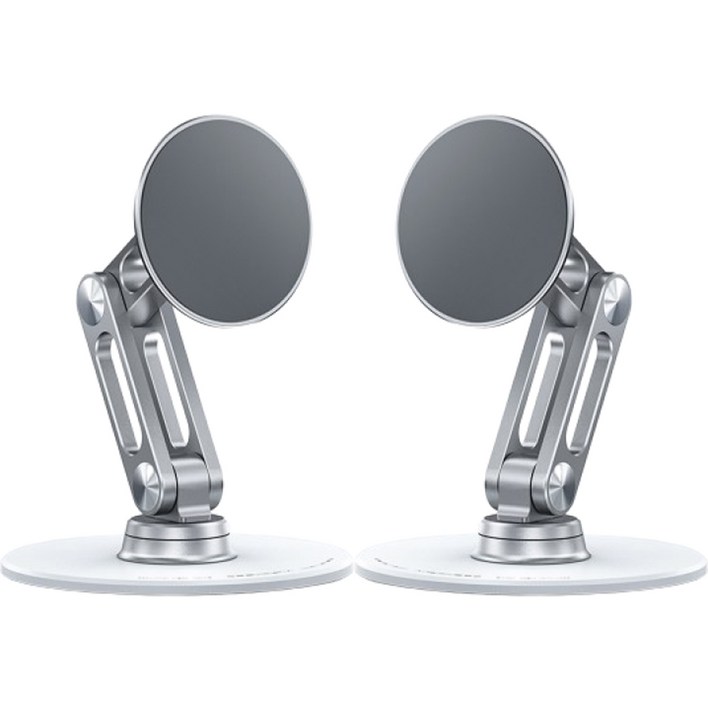 미란다 고급 스무스 자유회전 핸드폰거치대 실버 11, 실버, 1세트