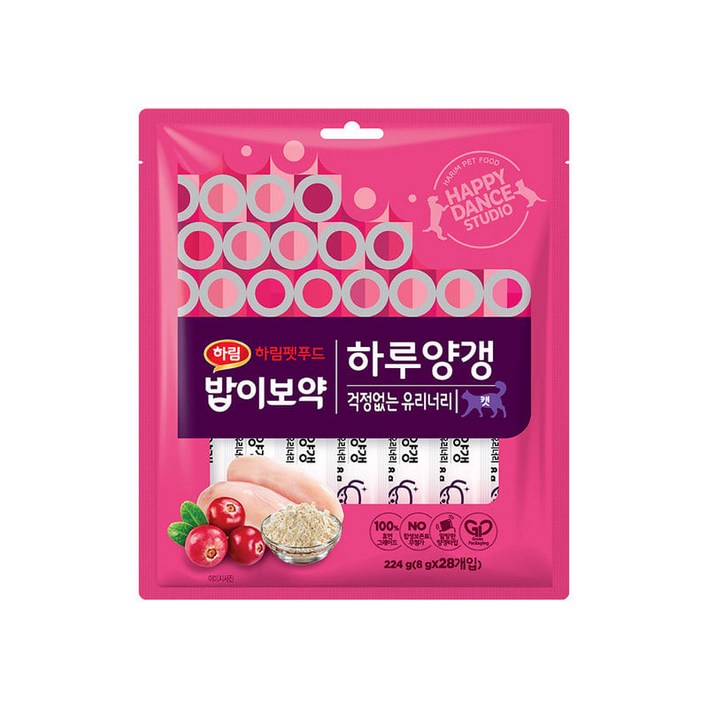 밥이보약 캣 하루양갱 간식 걱정없는유리너리 28p, 닭고기, 8g, 2개