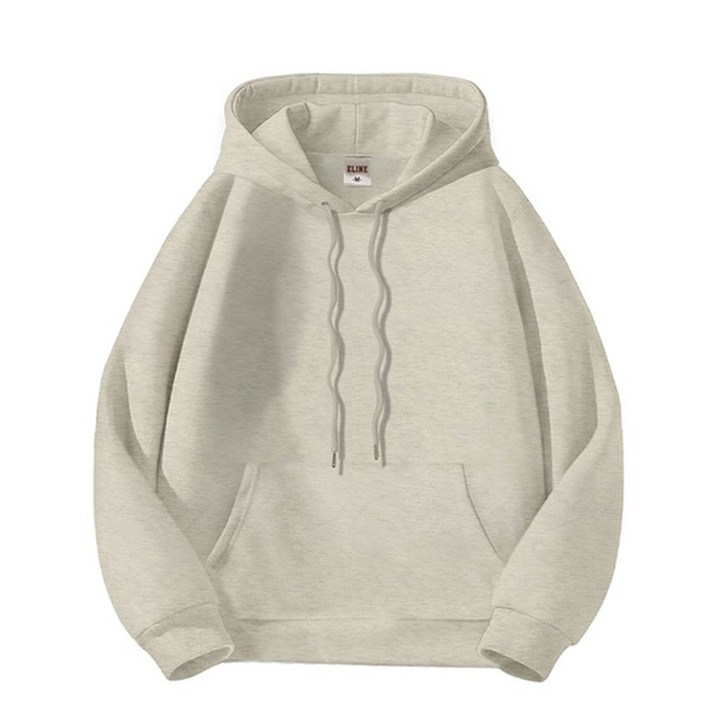 이라인 국산 스탠다드 후드티 남녀공용 특양면 무지 봄가을용
