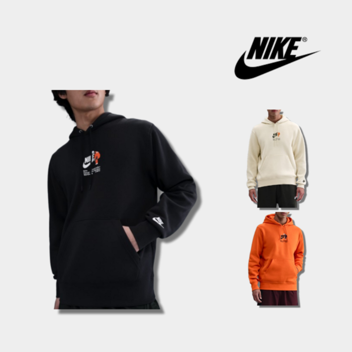 매장정품 나이키 티셔츠 남자 여자 플리스 후드 긴팔 스탠다드 핏 맨투맨 남여공용 후드티셔츠