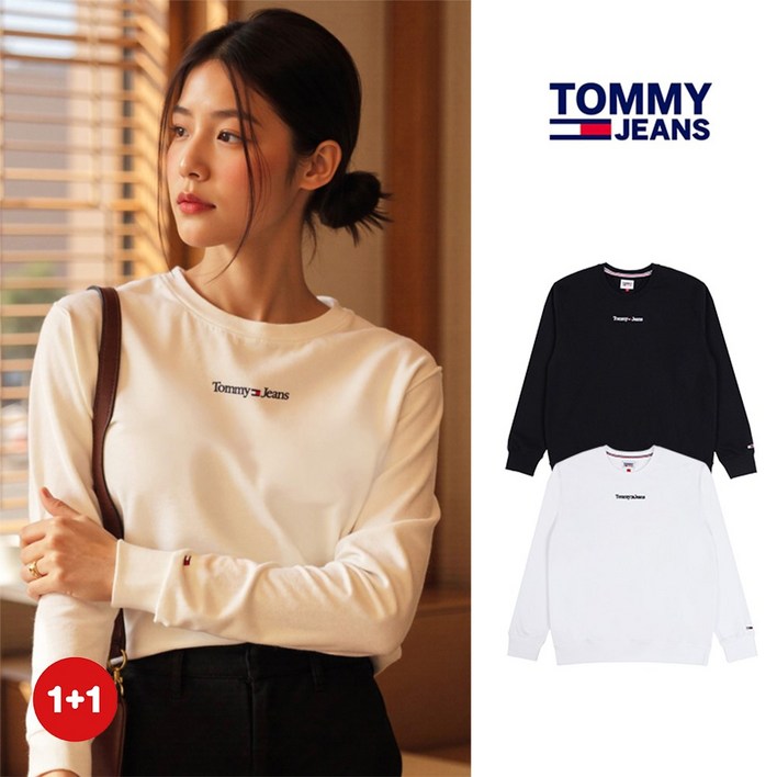 11 타미진스 봄가을 맨투맨 공용 스웨트셔츠 2종 택1 DM0DM05147