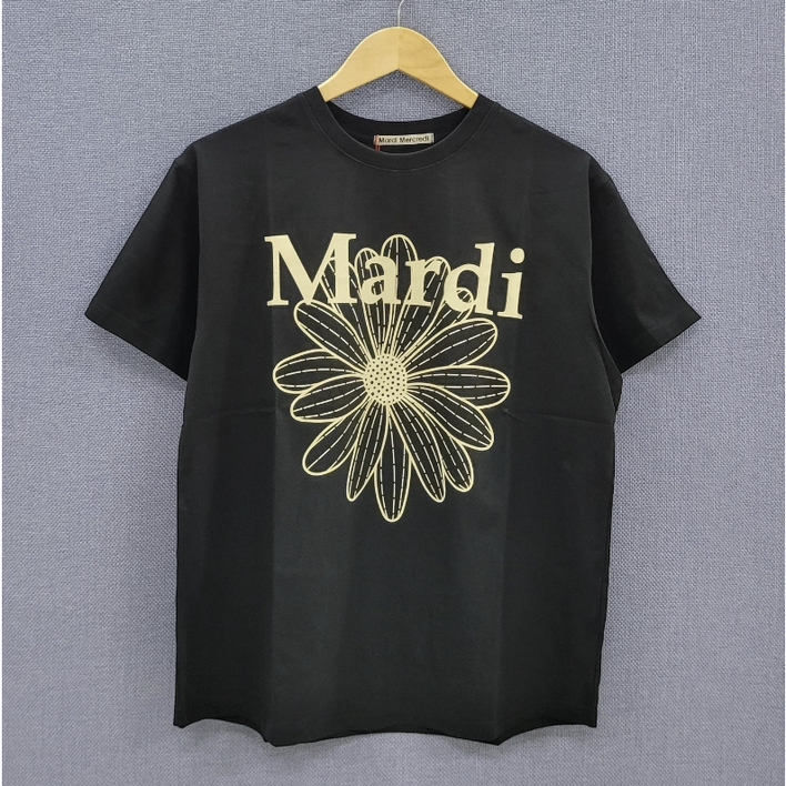 국내정품 마르디메크르디 TSHIRT FLOWERMARDI 반팔 티셔츠 BLACK CREAM