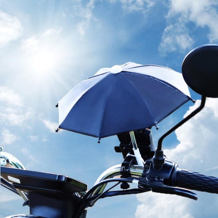 드림 엑시트 미니 우산 오토바이 스마트폰 햇빛 가리개 3종 색상 레드 신제품, 레드, 단일상품