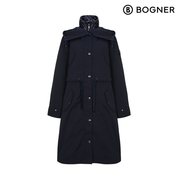 보그너 여성 트렌치코트 스타일 다운점퍼 NAVY