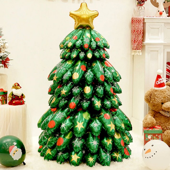 크리스마스 포토존 트리 인형 대형 스탠딩 풍선 세트 카페 벽 장식 꾸미기 고급형 대여X