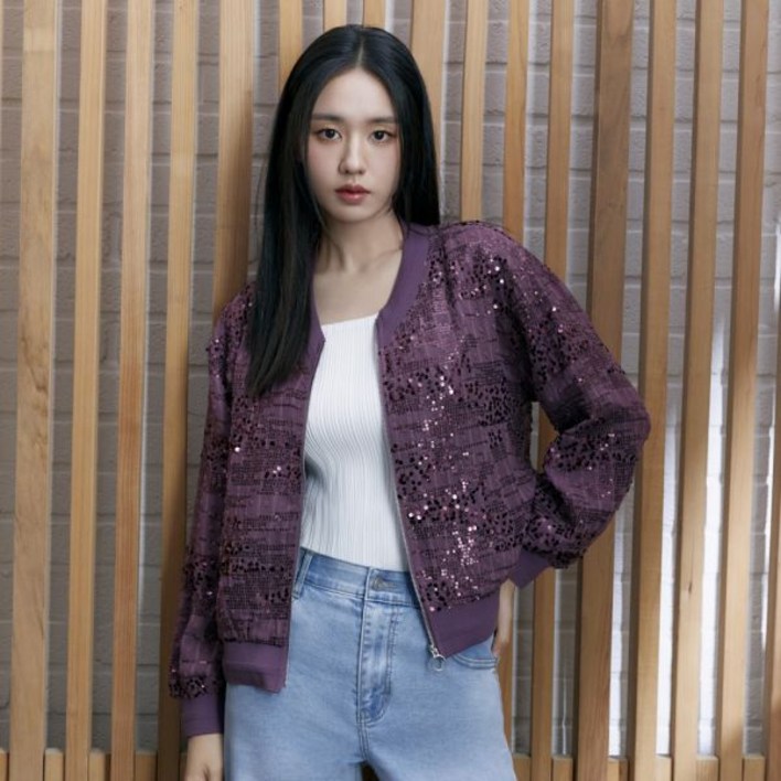 셀렙샵에디션 스팽글 봄버 점퍼