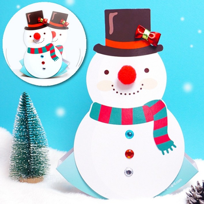 재미있는 겨울 놀이키트 오감놀이 diy키트 만들기, 20인용, 눈사람 오뚝이