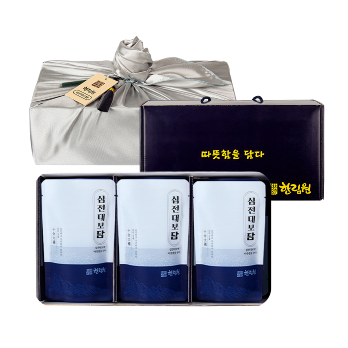 한림원 십전대보담 전문 한약사가 직접달인 진한 십전대보차 선물세트 100ml 30포, 1박스, 보자기포장 추가
