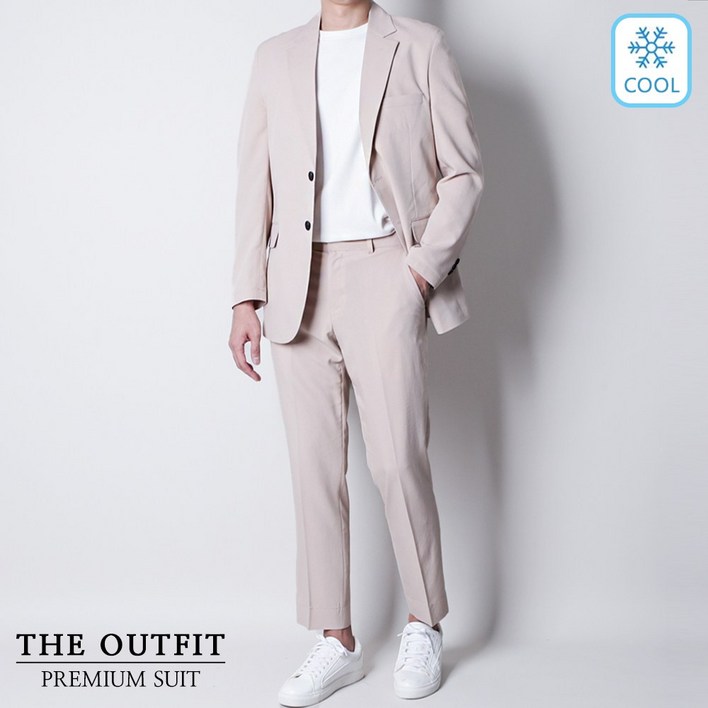 디아웃핏남자 여름 정장세트 린넨 시원한 쿨 수트 캐주얼 기본 하객룩 데이트 결혼식 웨딩