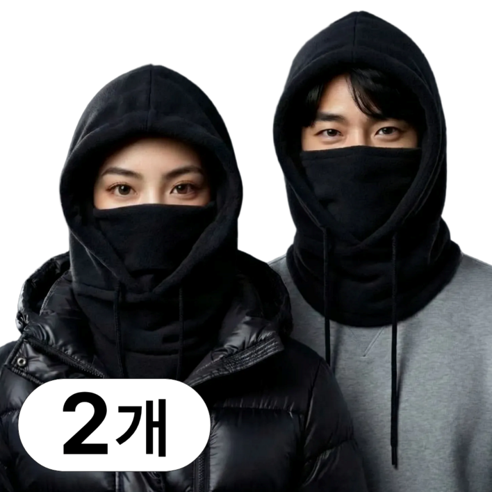 더보누르 남녀공용 후드 넥워머 플리스 바라클라바