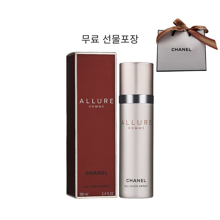 알뤼르 옴므 올 오버 스프레이 100ml 무료선물포장쇼핑백포함
