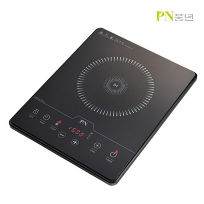 풍년 스마트 1구 IH 인덕션 전기레인지 PSNKA2000 포터블 인덕션렌지 잠금버튼