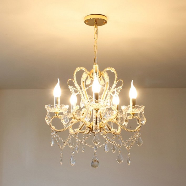 데코하우스 에슐리5등 프리미엄골드국내 완조립상품당일발송주방식탁안방거실조명등