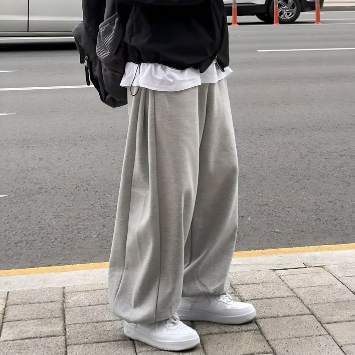 르위 남자트레이닝 벌룬 조거 밴딩 와이드팬츠 빅사이즈 오버핏 남자추리닝