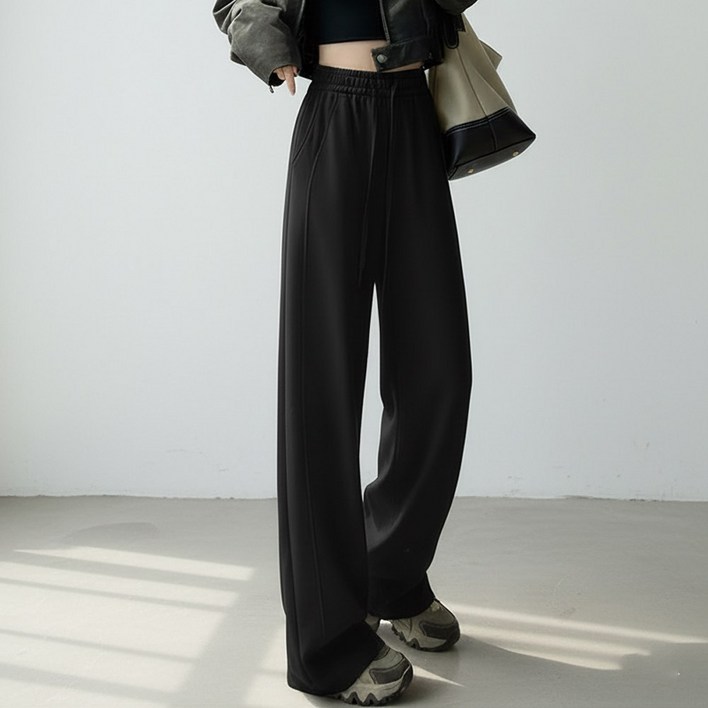 탐리프 여성 밴딩 와이드 트레이닝 팬츠 기본숏 2단기장