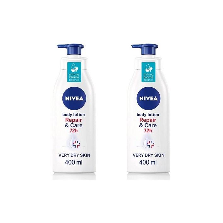 Nivea 건조한 피부 리페어 바디 로션 400ml 2팩