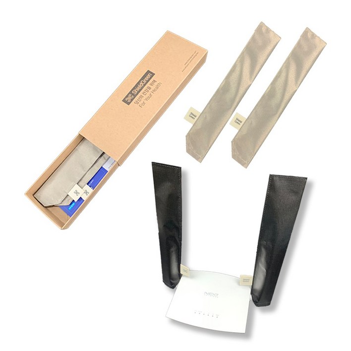 쉴드그린 와이파이 안테나 전파 감소 커버2개 세트, 블랙, 1개