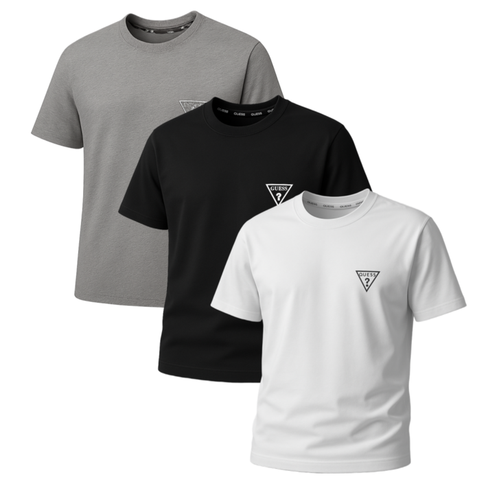 [한국정품] 게스 남자 반팔티 guess 면티 티셔츠 20수 3Pack