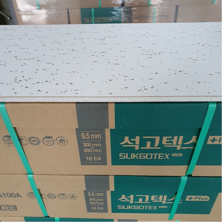 KCC 석고텍스 PLUS 9.5TX300X60018매BOX평일16시전 주문시 당일 배송 출발
