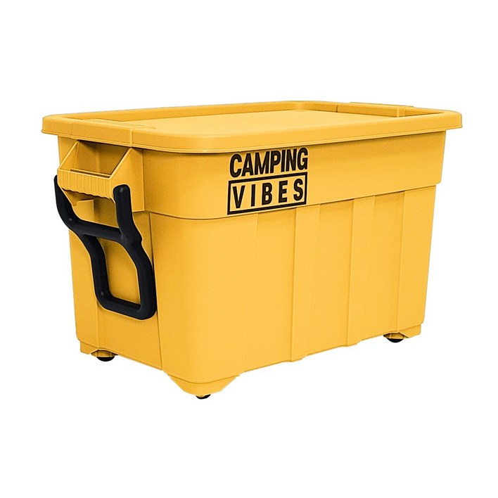 캠핑바이브스 멀티카고박스 기본구성 캠핑박스 토트박스, 1단, 1개, 옐로우
