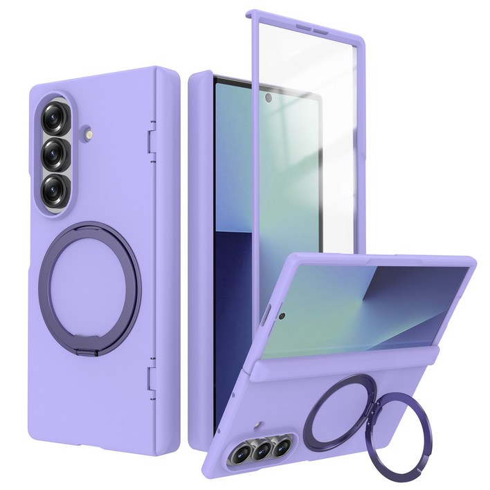 YINUO 갤럭시 Z 폴드 6 7 오토 힌지 가드 magsafe 360도 각도 조절이 거치대 케이스