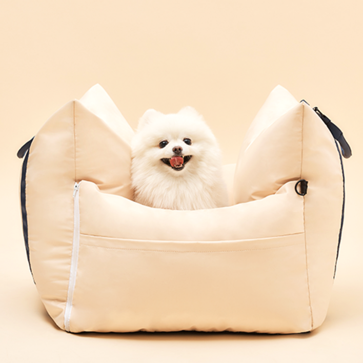 프레피펫 프리미엄 강아지 애견 방수카시트 L, 베이지, 1개